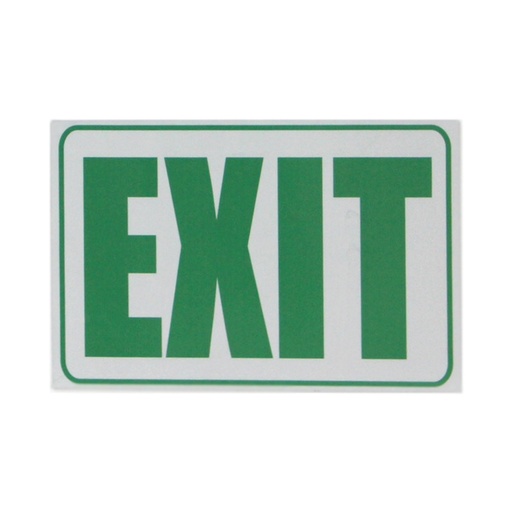 [ES06] "Exit Sign" - 8'' x 12'' Green on White Reflective PVC