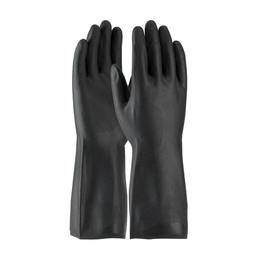 [52-3665/L] Black Neoprene Chemical Resistant Gloves 28 Mil Large Pair
