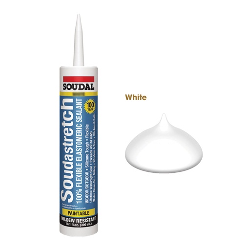[146730] Soudastretch Acrylic Caulking - White 10.1oz