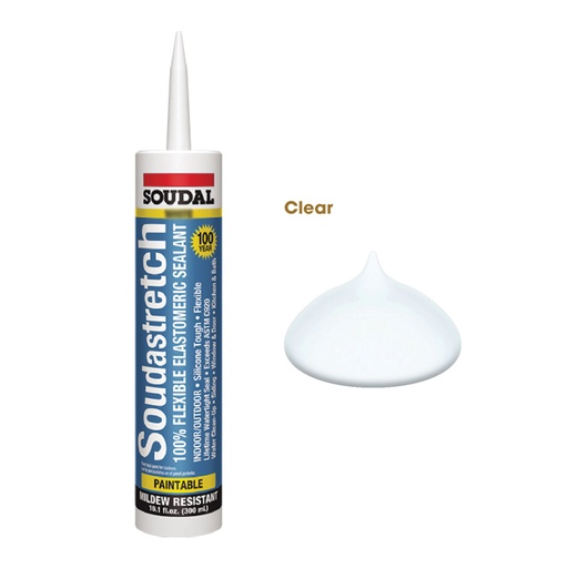 [146902] Soudastretch Acrylic Caulking - Clear 10.1oz