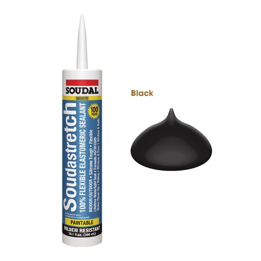 [146908] Soudastretch Acrylic Caulking - Black 10.1oz