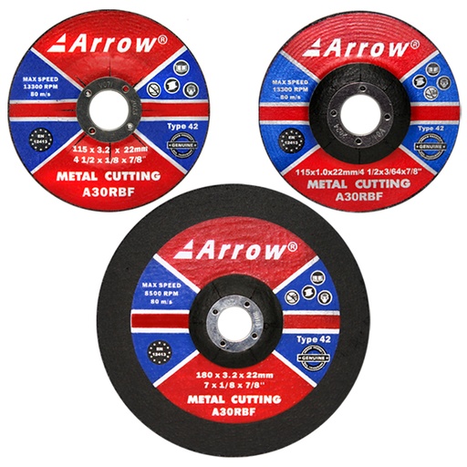 Arrow® T42 (Dep. Cent.) Metal Cutting Discs