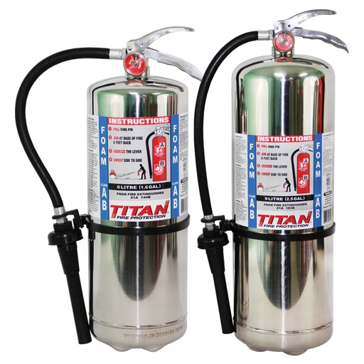 TITAN Foam Fire Extinguisher (Stainless Steel)