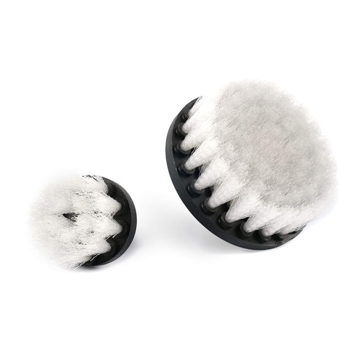 [7012010] MaxShine Soft Leather & Fabric Drill Brush Set - 2" & 4"